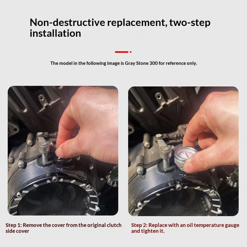 【Premium】For Hyosung GV350X/GV300/Haojue TR300 Engine Oil Temperature Gauge Modification Parts