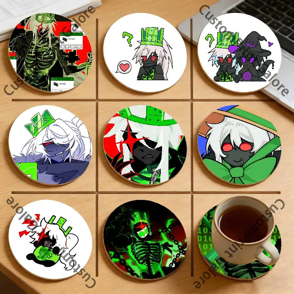 

1x1x1x1 Round Pine Coasters Durable Reusable Beautiful Home Decor Non-Slip Water-Resistant
