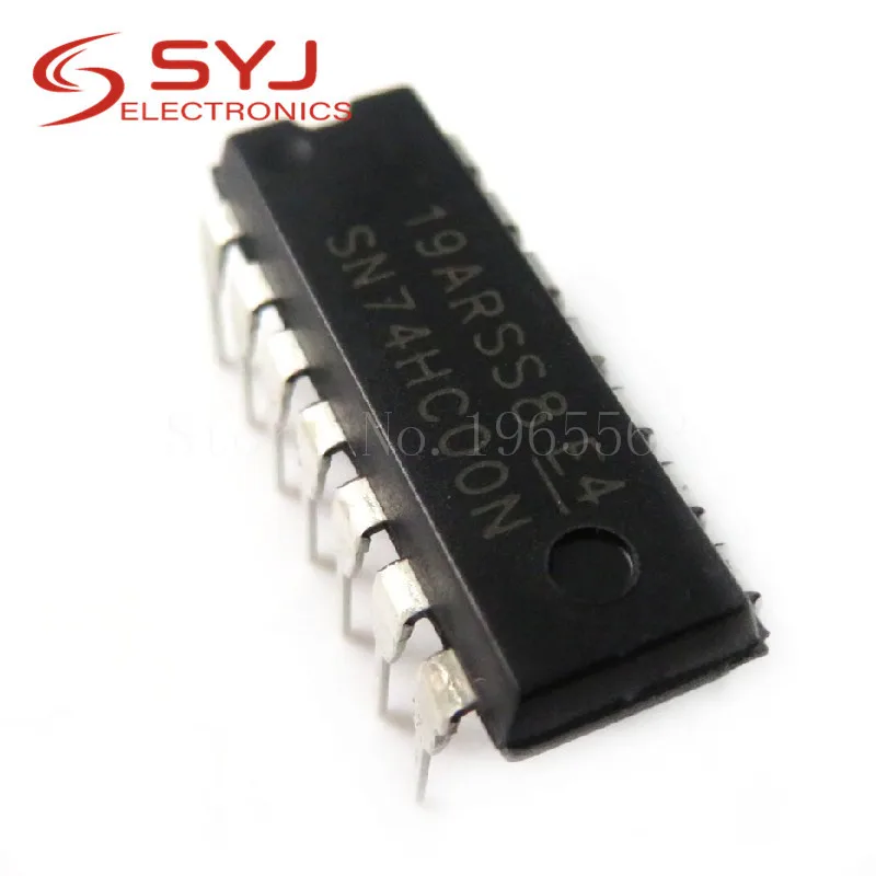 10pcs/lot SN74HC00N 74HC00 SN74HC00 DIP-14  Gates Quad 2-Input new original In Stock