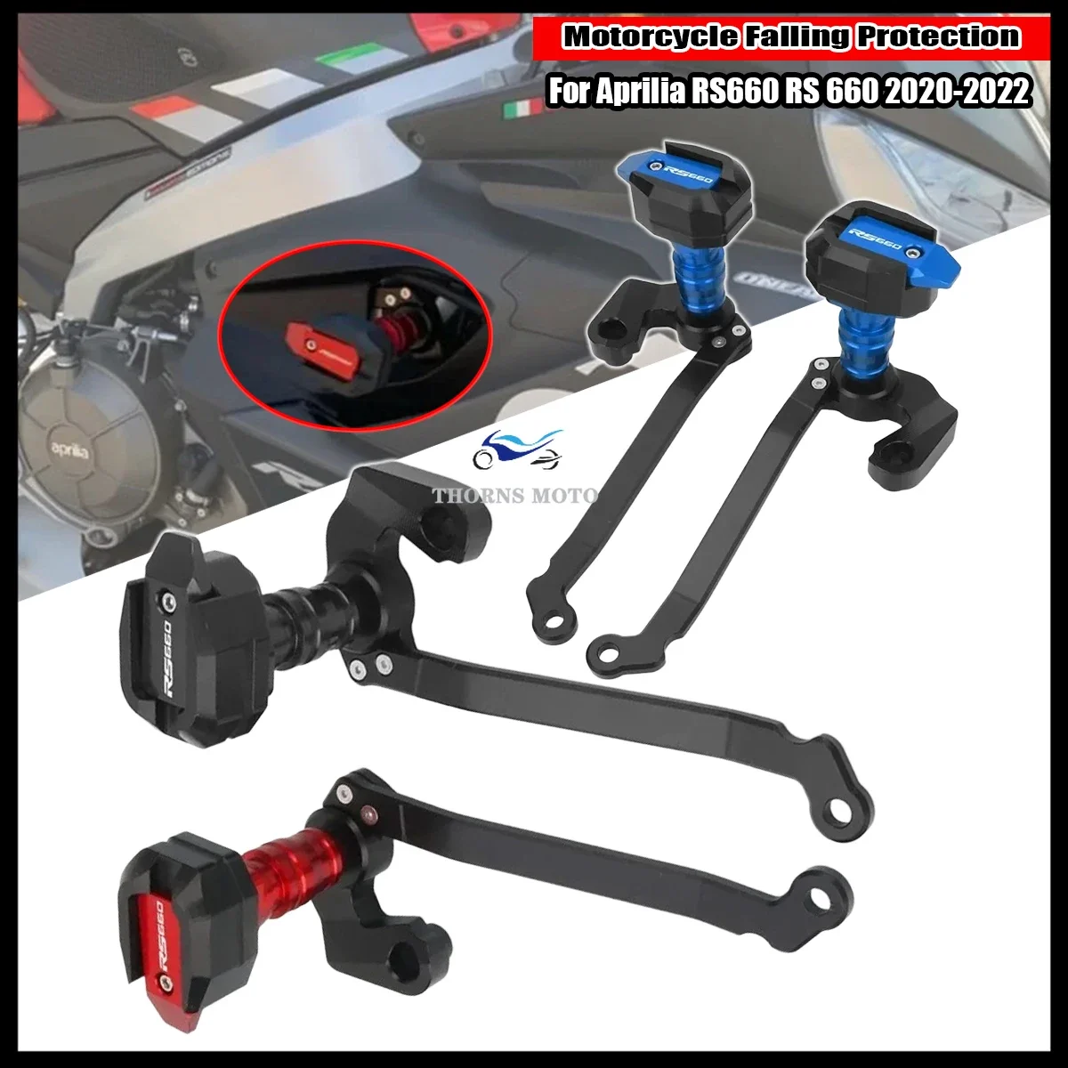 

Новинка для APRILIA RS660 21-23, мотоциклетные ползунки с ЧПУ, защитная защита, обтекатель, защита от падения, слайдер рамы