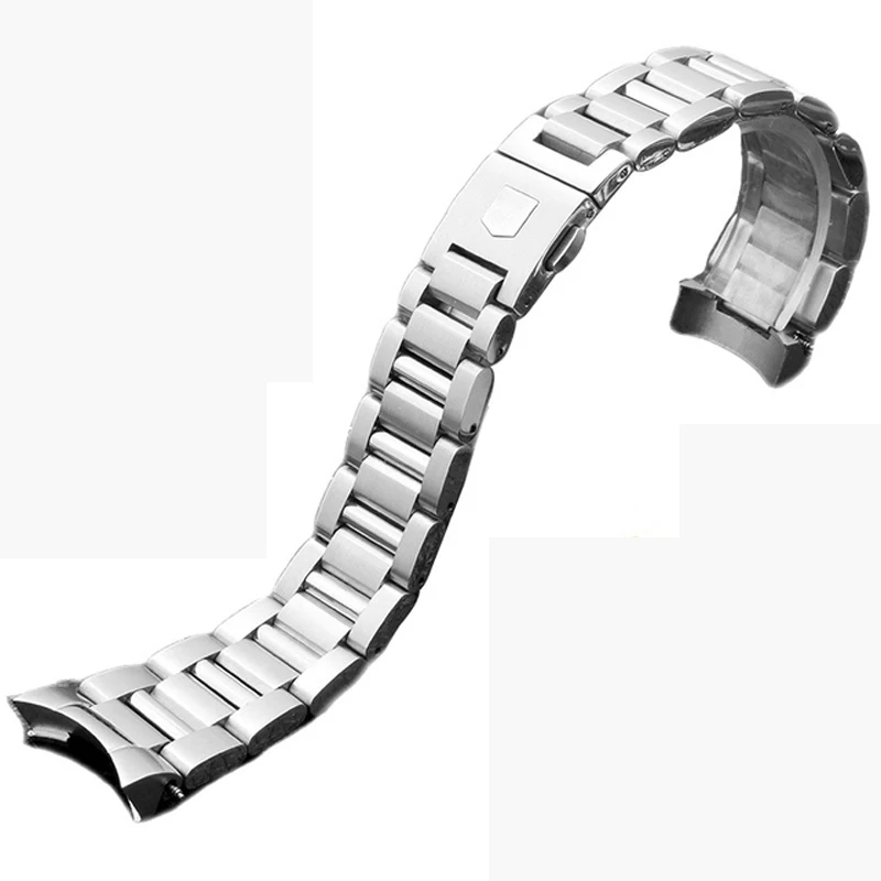 Pulseiras de relógio para tag heuer carrera cbn2a1d potencial competitivo way201s série 22mm pulseiras de relógio masculino de aço inoxidável sólido