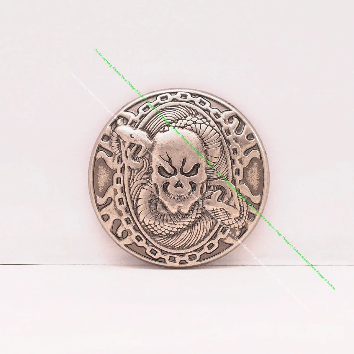 

10X 30mm Vintage Biker Westerb Skull Head Snake Saddles Tack Bridle Leathercraft Luggage Bag Shoe Decor Concho Hardware