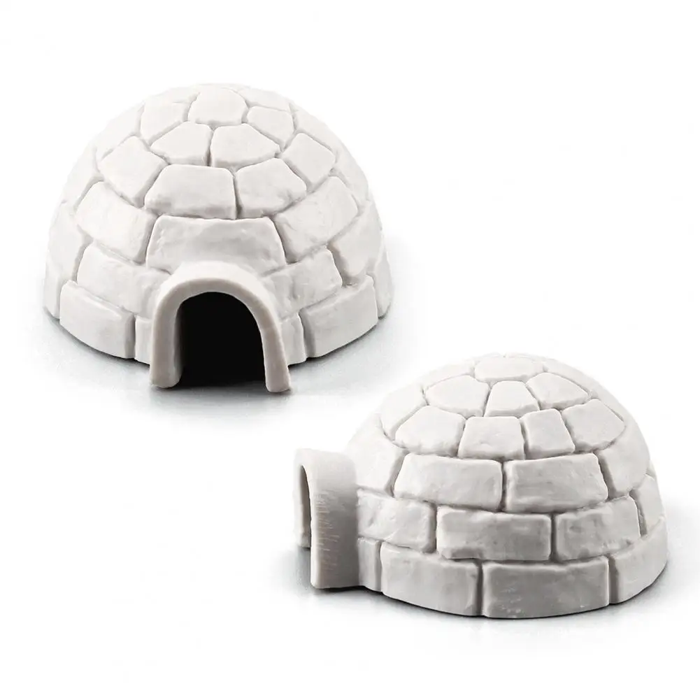 3Pcs Snow House Model Durable Smooth Appearance Clear Texture Sand Table Scenery Polar Mini Igloo Polar Architecture Model