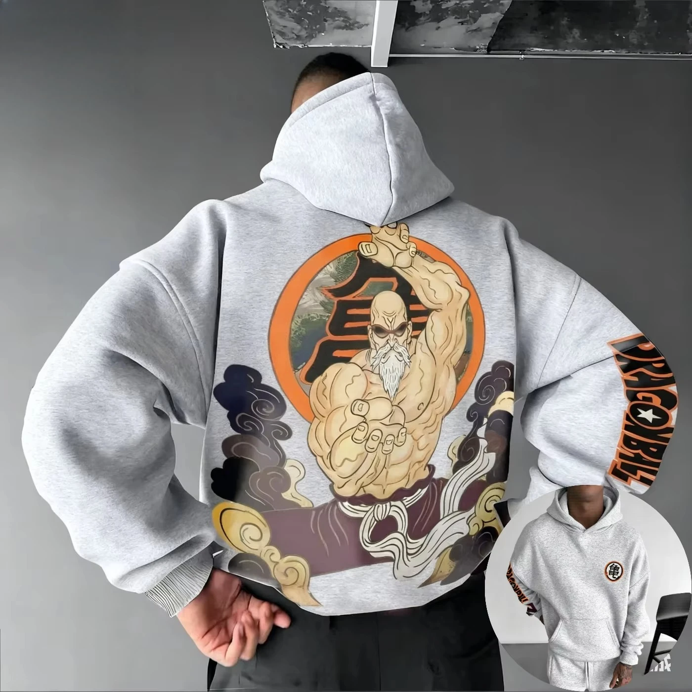 Dragon Ball Anime Autumn/Winter Hoodie 2025 Men's New Master Roshi Printed Street Hip Hop Trendy Casual Trendy Parent Child Top