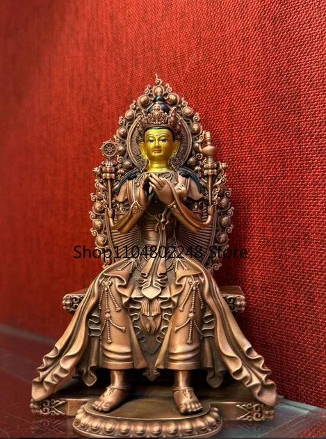 15CM Tibet Maitreya Buddha Copper Statue