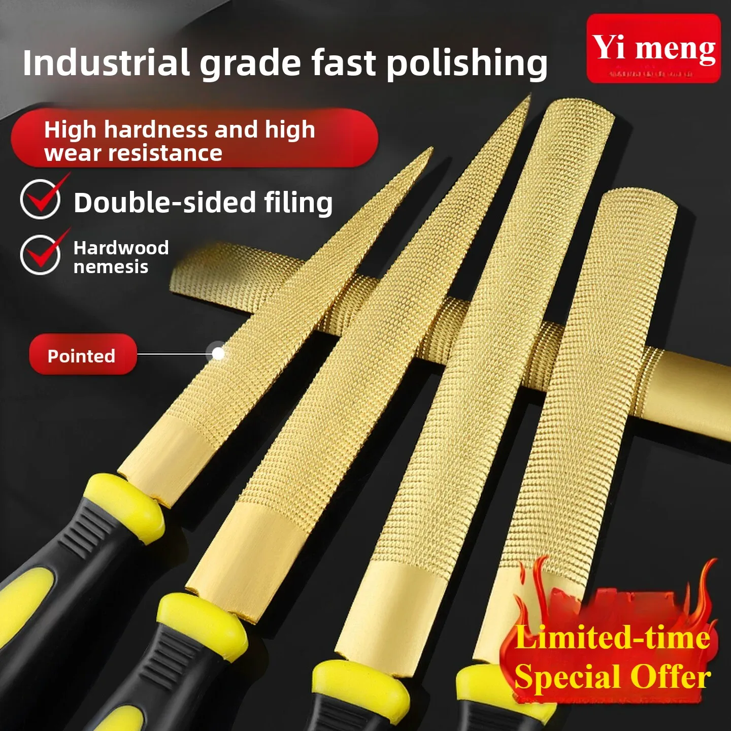 Golden-Colored File Woodworking File with Coarse Teeth Suitable for Woodworking Sanding