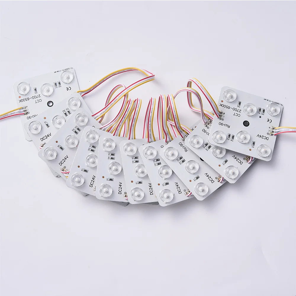 10-Pack CCT LED Module Light 3 Colors 24V Dimmable Diffuse LED Light for Ceiling Advertising Light Box Signboard Backlight Shop image 4