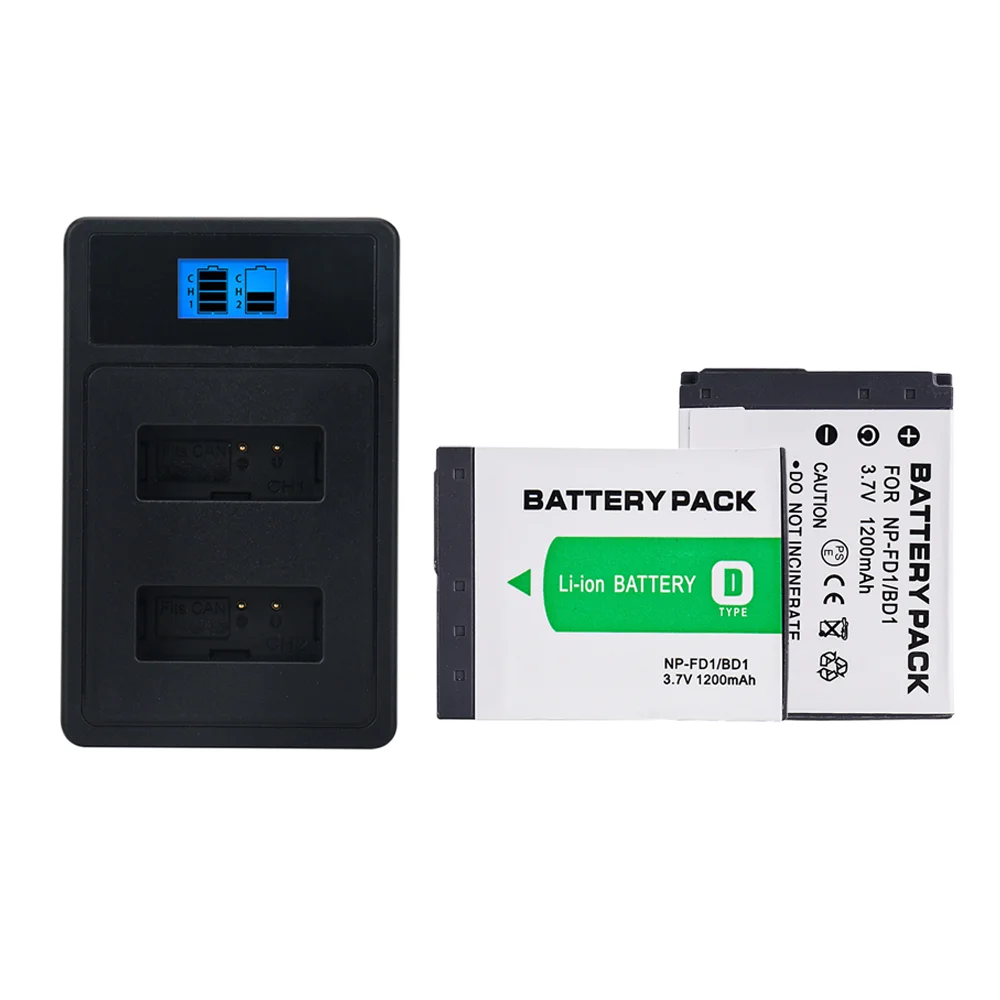 Nowa podwójna ładowarka LED NP-BD1 do akumulatorów NP-BD1 NP-FD1 do Sony Cyber-shot DSC-TX1 DSC-T2 DSC-T70 DSC-T77 DSC-T200 DSC-T700 DSC-T900 — zdjęcie produktu 5