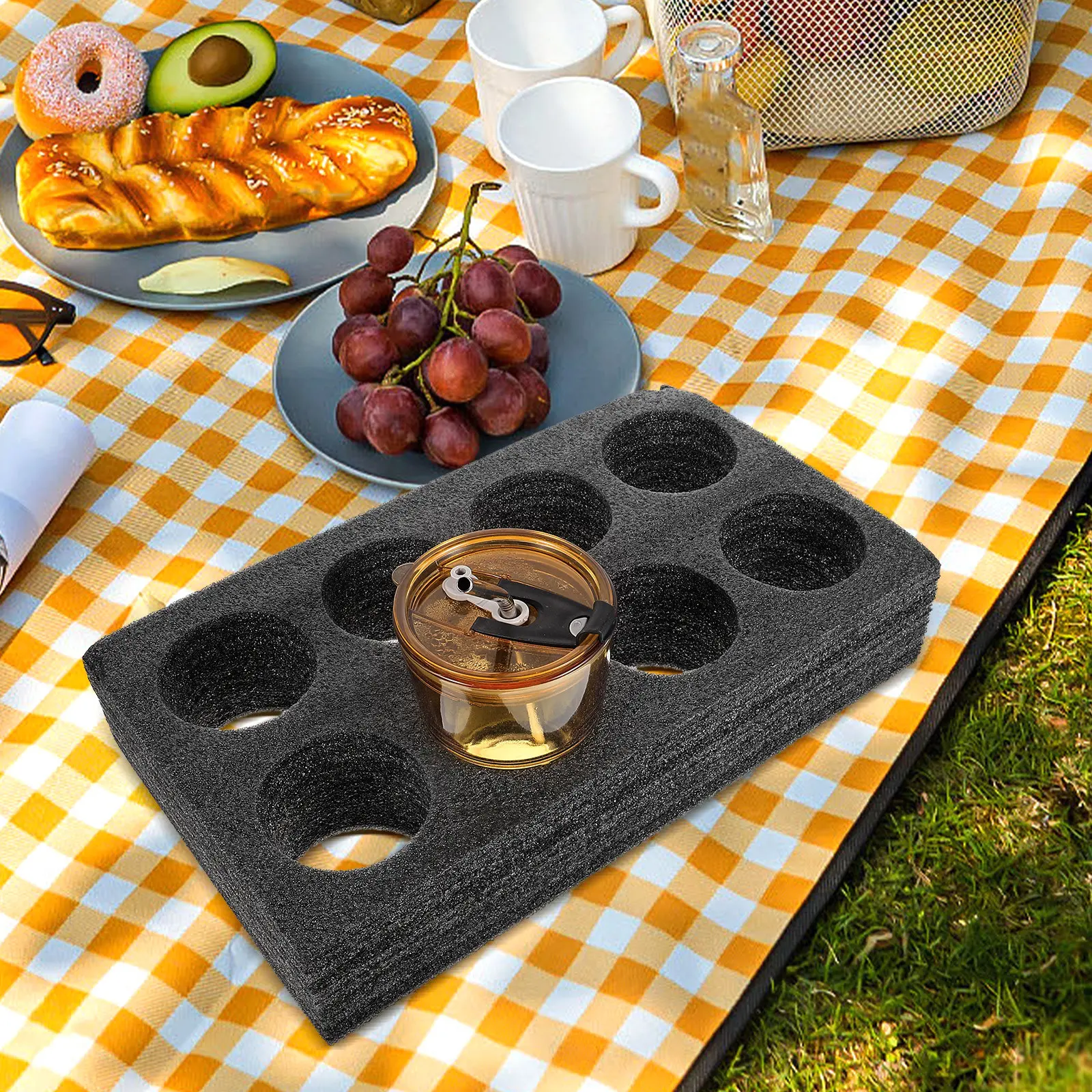 Lot de 2 porte-gobelets premium pour boissons à emporter – Idéal pour café, thé au lait, pique-nique, bureau, fête – Emballage anti-déversement