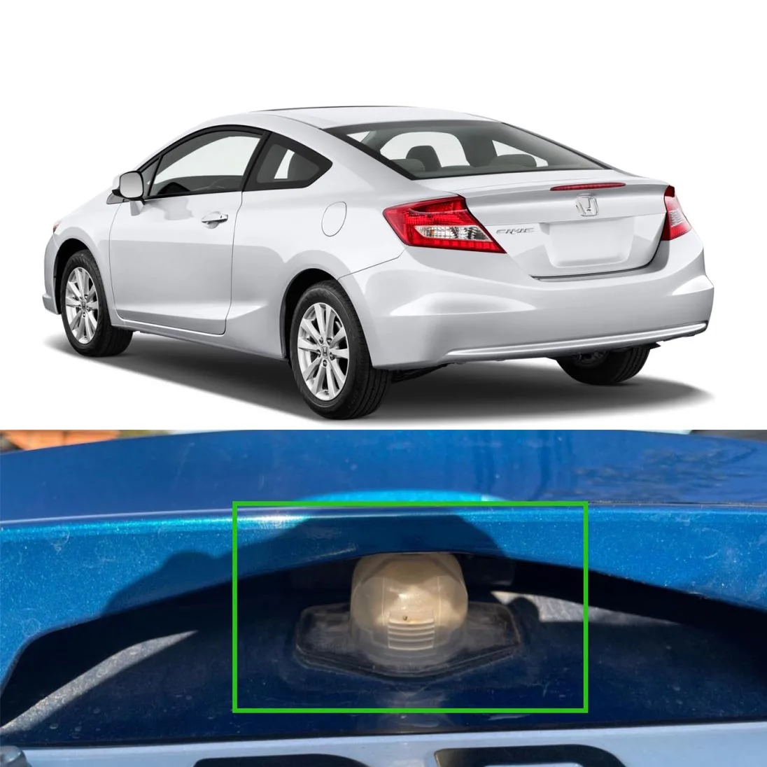 VKAUTO Fish Eye Rear View Camera For Honda Civic EP2 EP3 EU1 Civic EU 2001~2005 Civic Coupe 2012~2015 Reversing Camera CCD HD