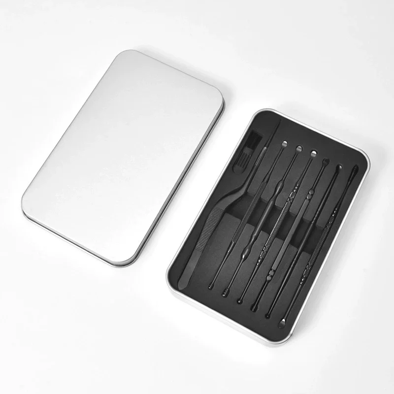 مجموعة أدوات إزالة شمع الأذن الربيعية الملونة ذات الرأس المزدوج، مغرفة تنظيف الأذن الآمنة للعناية الشخصية للبالغين #4