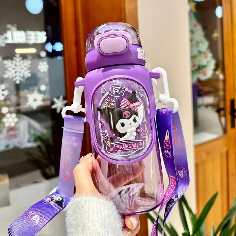 

Kuromi Children Cartoon Water CUP Student Sanrio Kawaii cute Nice Appearance Summer Anime Portable Space Cup Birthday gift