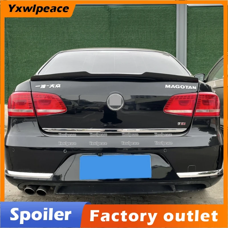 M4 Style Real/FRP Carbon Fiber Rear Trunk Lip Spoiler Car Accessories For Volkswagen Passat B7 2012 2013 2014 2015