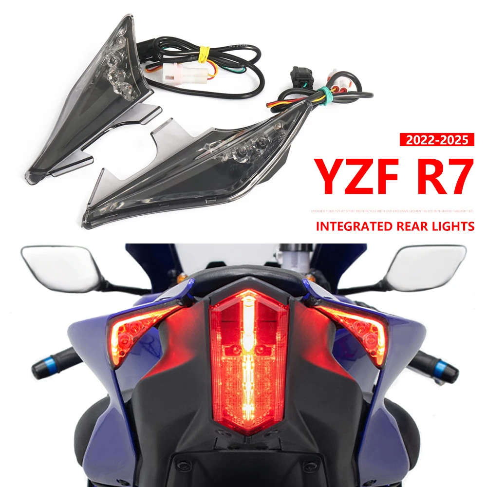

LED Turn Signal Light For YAMAHA YZF R7 YZFR7 YZF-R7 2022 2023 2024 2025 Motorcycle In-Tail LED Integrated Tail Light