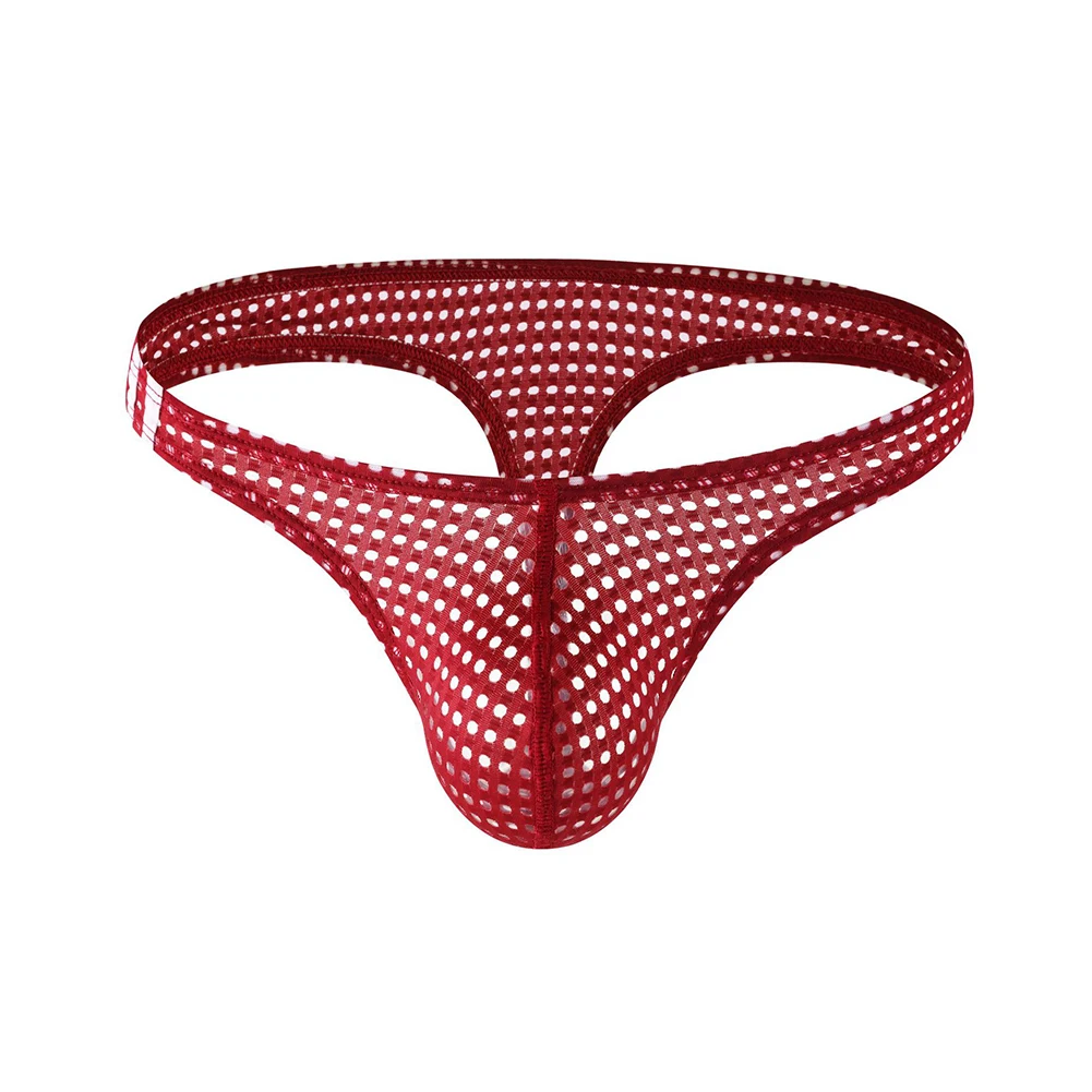 남성용 섹시한 로우 웨이스트 롤 포켓, 통기성 오픈 가랑이 브리프