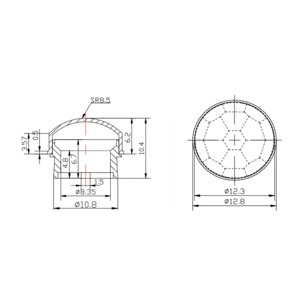 Lente di Fresnel induzione a infrarossi 120 ° angolo di induzione 7M distanza AM312 obiettivo PIR rilevamento a infrarossi ad alta sensibilità del