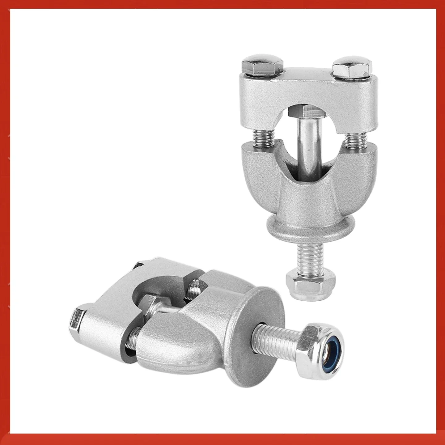 1 par de abrazaderas elevadoras de montaje de barra de mango plateada de 7/8 '22mm para motocicleta ATV