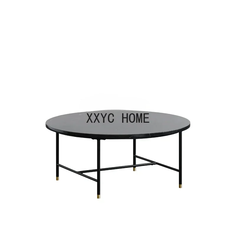 

Imported Modern Simple Nordic Marble Surface round Side Table Tea Table Combination