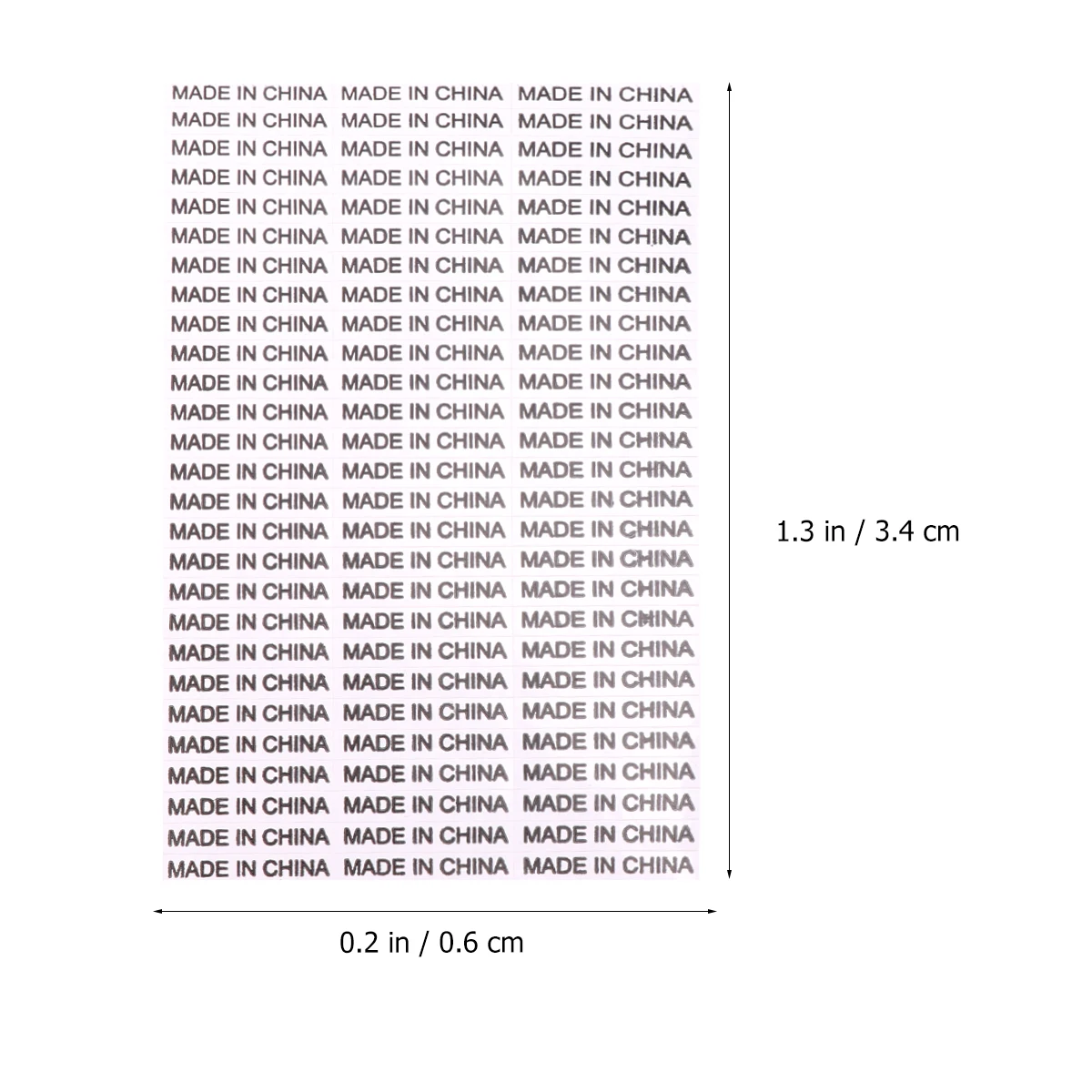 

5000 Pcs Black Stickers on White Background for Sticky Labels Origin China Imported Simple