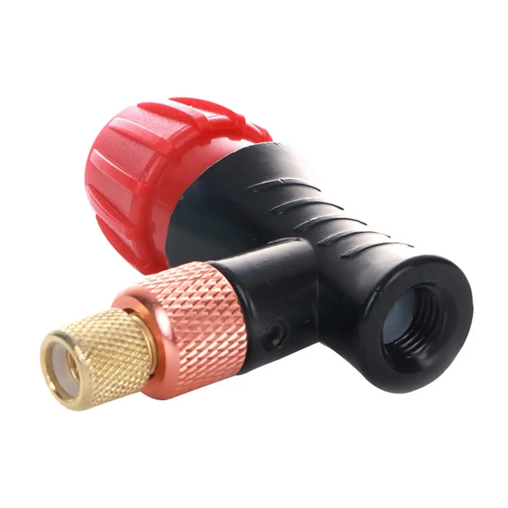 Portable 2 Inflator Head Only - Compatible with Threaded CO2 Cartidge (Not Included) and fits Presta and Valves with Adapter