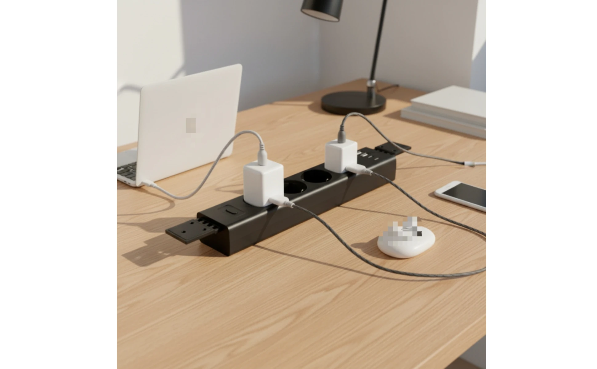 Under Desk Power Strip Space-Saving Power Strip with USB Ports Outlet Safe Ultra-Thin for Telecommuter Workers, Office Under Desk Power Strip Space-Saving Power Strip with USB Ports Outlet Safe Ultra-Thin for Telecommuter Workers, Office