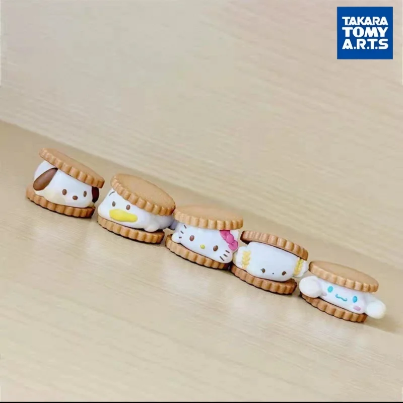 

Takara Tomy Gashapon Sanrio Characters Mini Biscuit Sandwich Figurine Hello Kitty Cinnamoroll Desktop Decor For Adult Collection