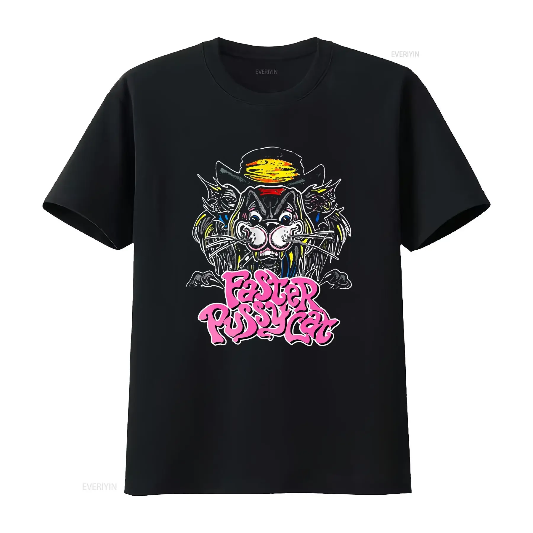 Faster Pussycat Band Cotton T Shirt All Size S to 5XL vintage Washed graphic Stylish streetwear Slightly fashion Stretched Soft