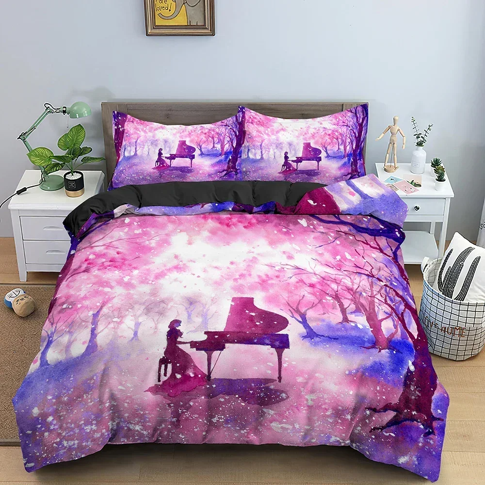 

New 3D Print Watercolor Landscape Comfortable Duvet Quilt Cover Pillowcase Bedding Set Children Bedroom Decoration Home Textile