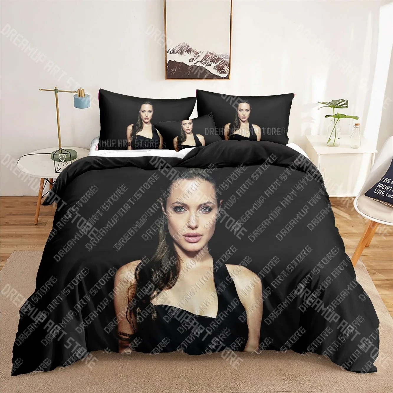 Angelina Jolie 3D Bedding Sets print  duvet cover Adults_ children bed comforter  birthday gift dropshipping