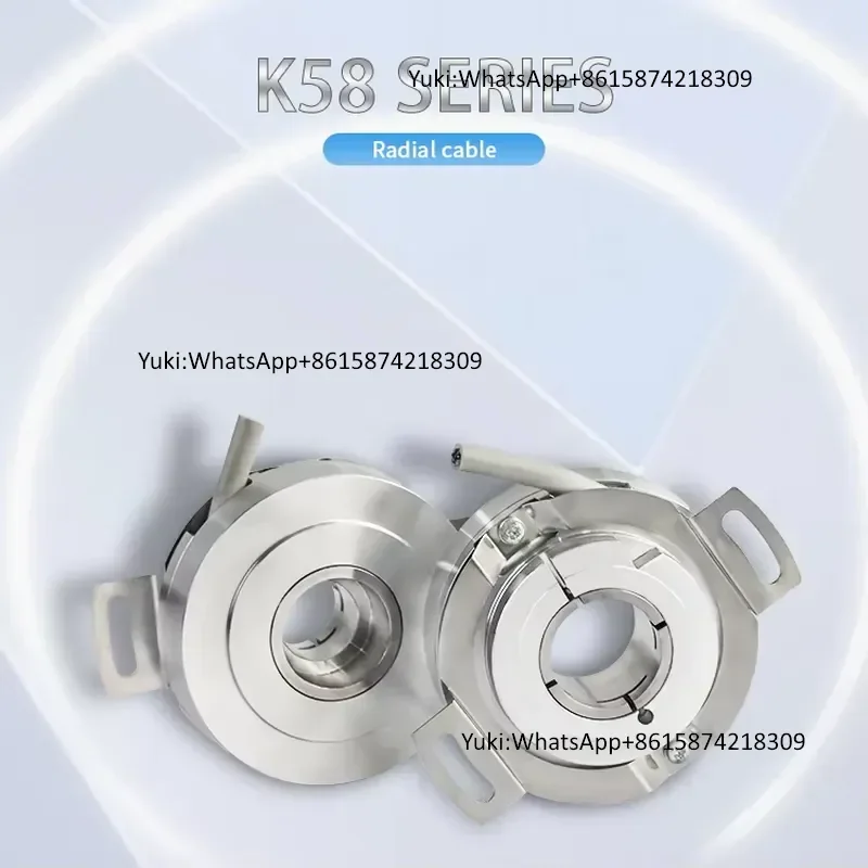 Encodeur d'ascenseur HENGXIANG Original Neuf K58 2500ppr Signal UVW incrémental Épaisseur 24mm Diamètre extérieur 58mm Arbre creux