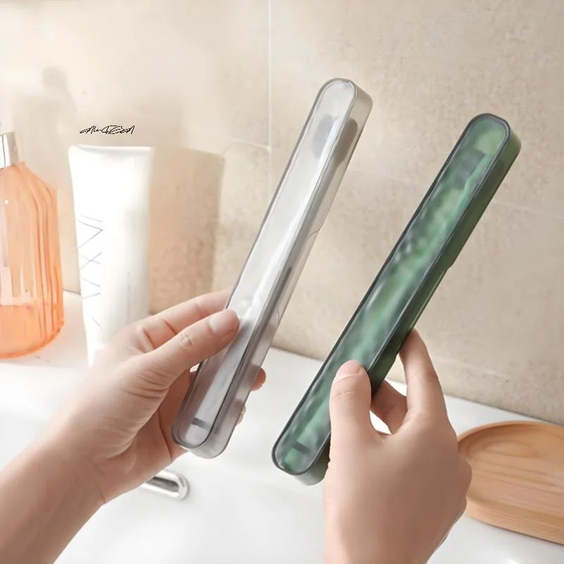 1/2Pcs Portable Toothbrush Storage Organizer Case - Travel Toothbrush Holder Box for Outdoor Camping Bathroom Accessories