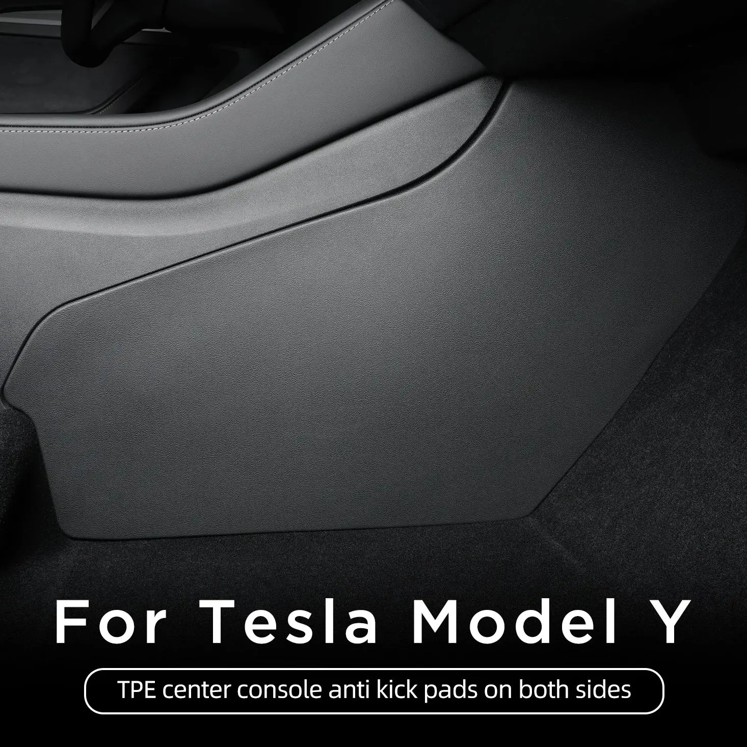 

for Tesla Model Y Anti-dirt Protective Pad Central Control Side Anti Kick Pad TPE Car Interior Accessories