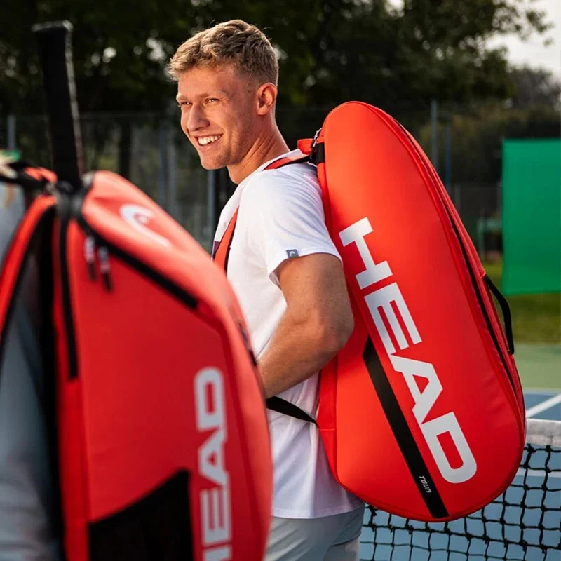 HEAD Tour Black Large Capacity for 4-5 Rackets Shoulder Tennis Sports Racket Bag Court Bag Without Shoes Compartment Tennis Bag