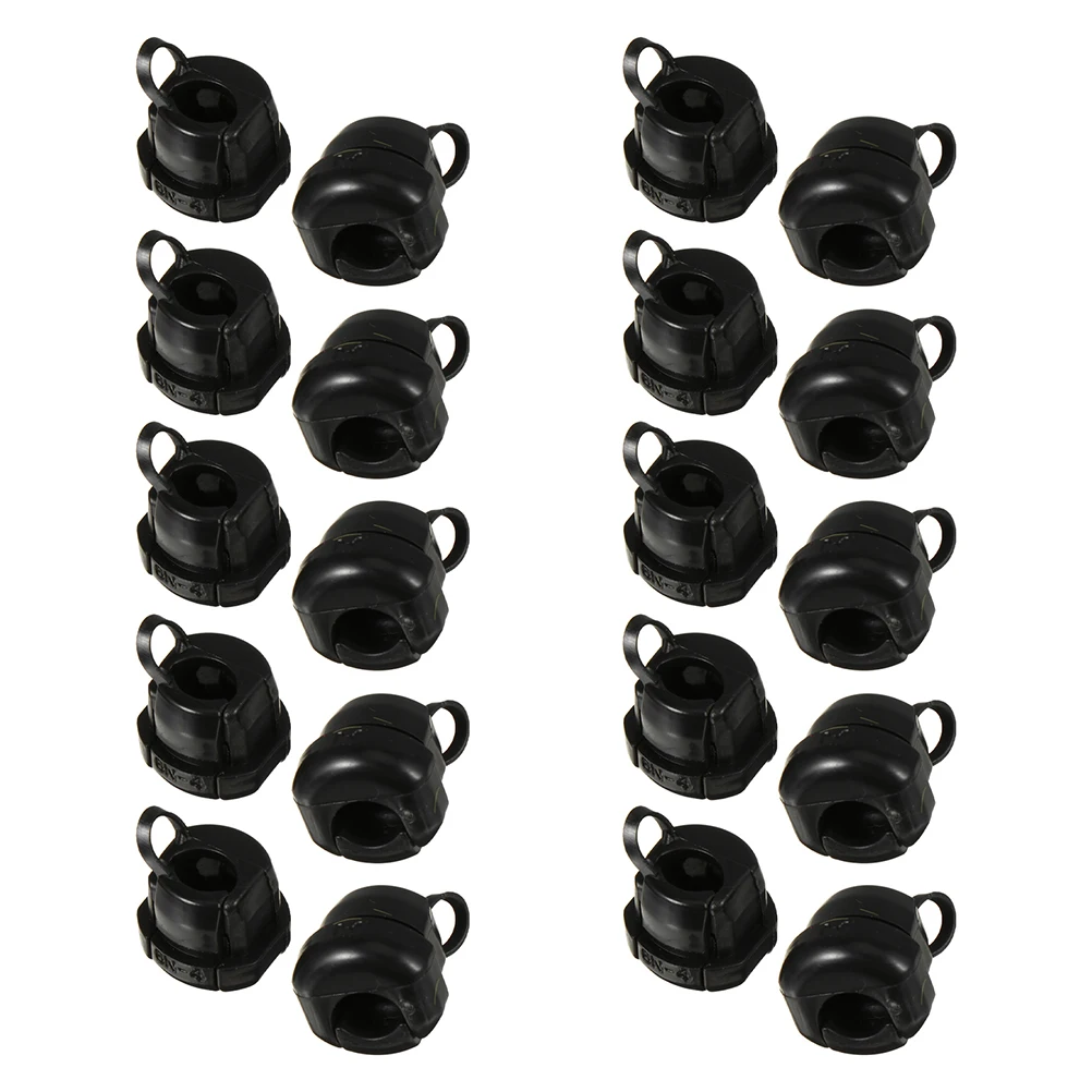 

25 Pcs Power Cord Buckle Reusable Nylon Cable Ties Wire Clips Strain Relief Connector Gland Electrical Holders for Cables