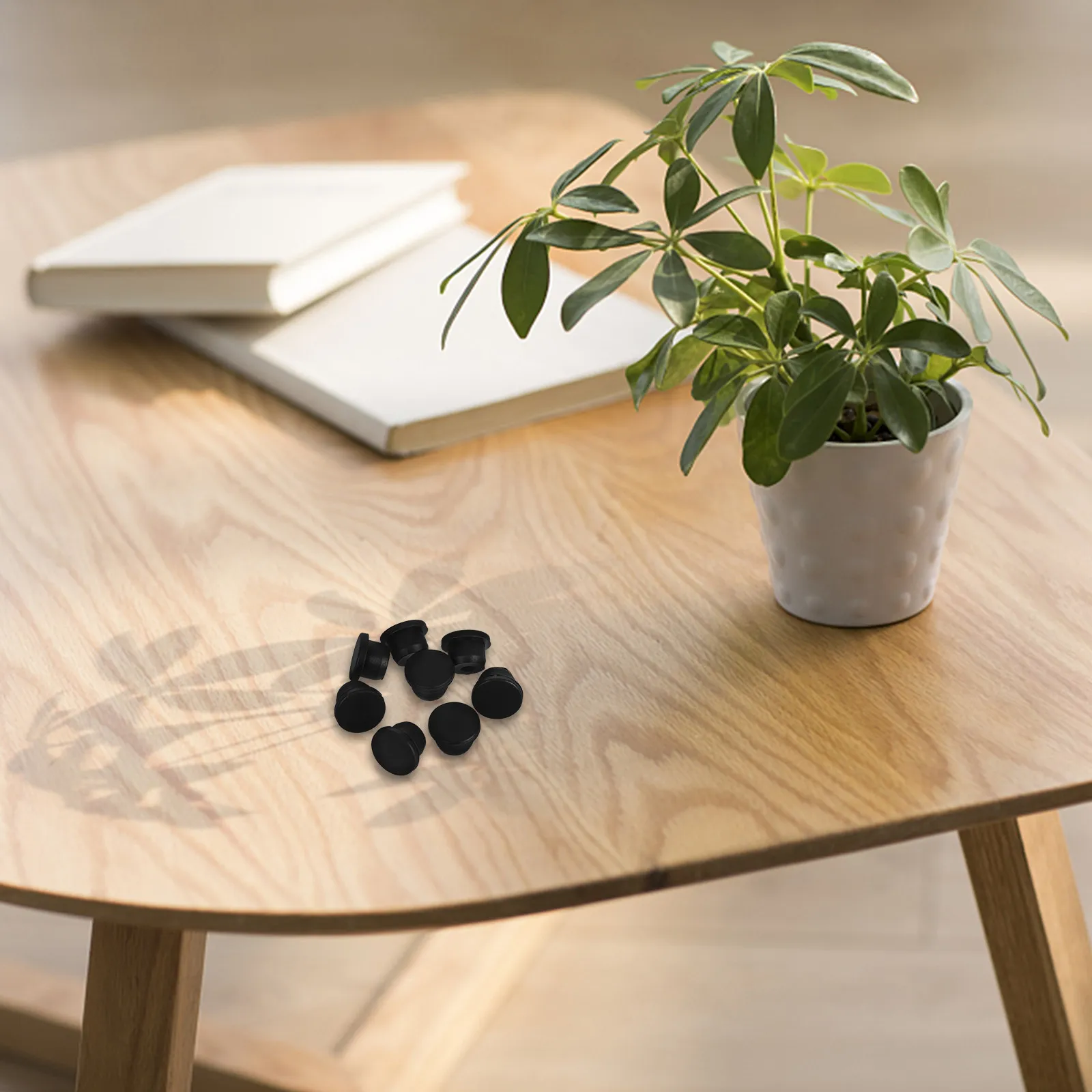 8Pcs Heat Resistant Silicone Plugs T Shaped Waterproof Sealing Caps 15.5mm Round Hole Stoppers for Furniture Shelves Appliances