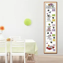 SG018 Height Chart Table With Length Scale Baby Counted Cross Stitch Kit Cross-stitching Package Cross Stich Gift to Your Baby