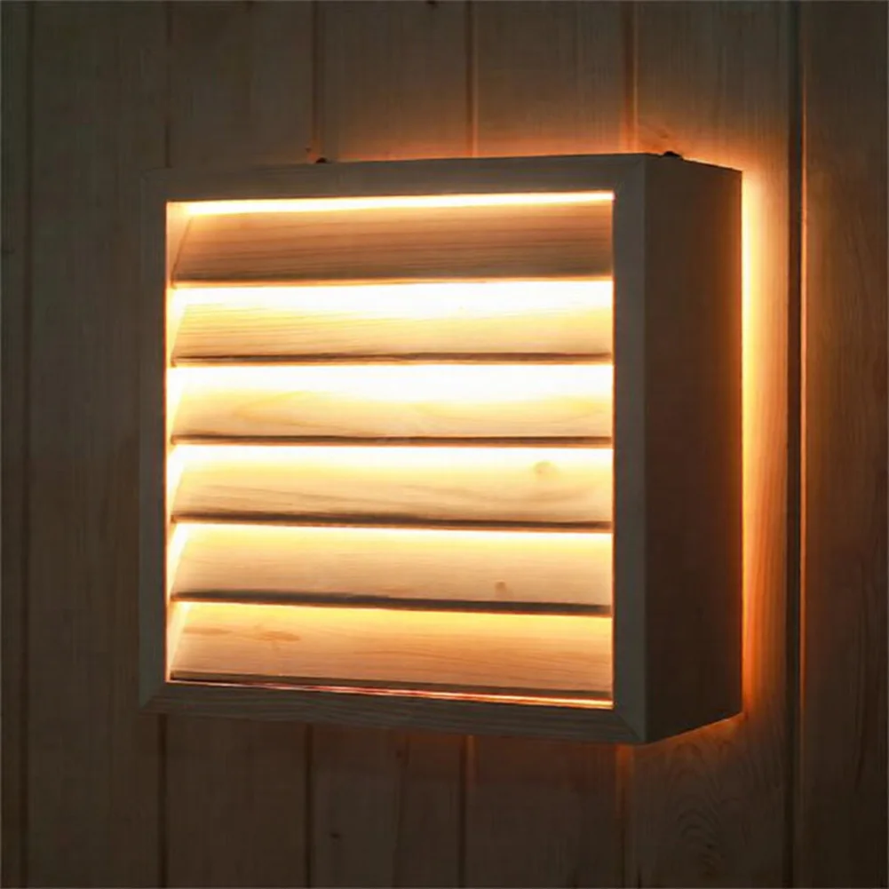Wooden Sauna Lamp Shade with Heat Resistance Designed to Provide Safe and Effective Lighting in Sauna Environments