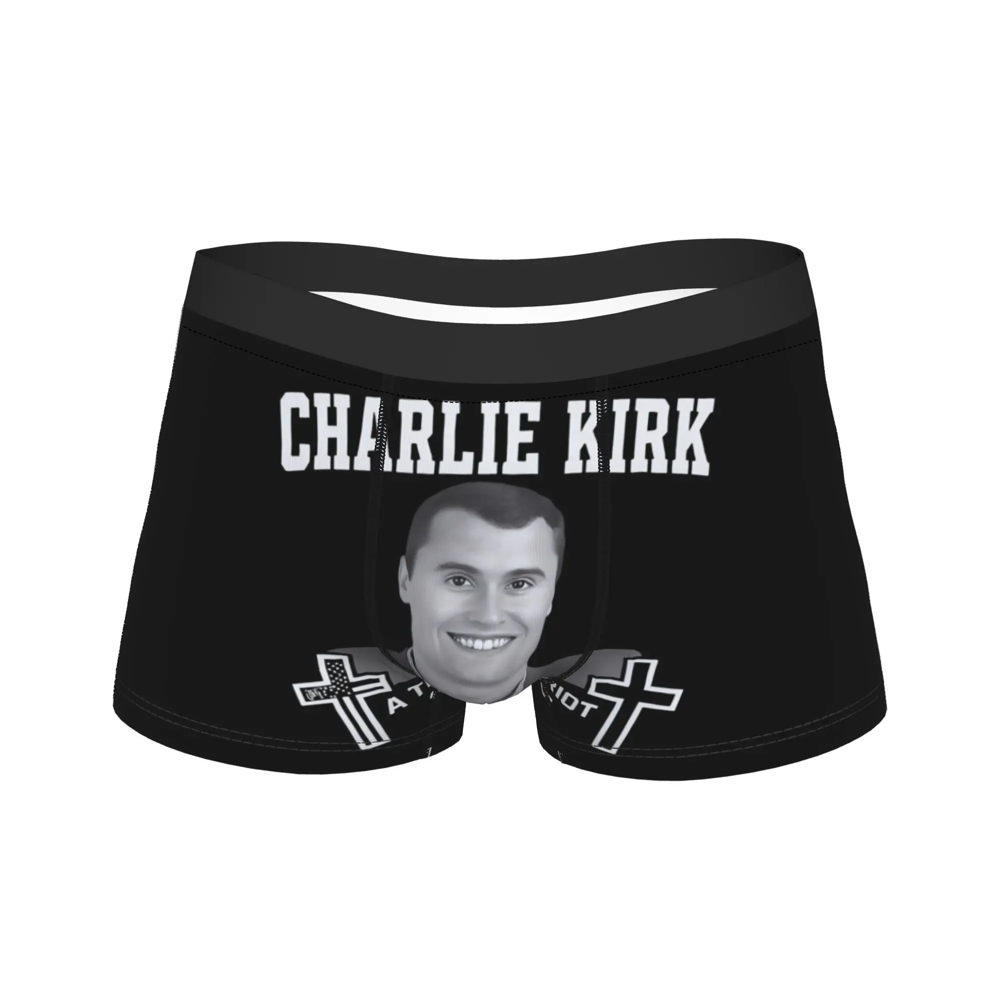 

Нижнее белье Charlie Kirk, боксерские шорты с принтом, качественные мужские трусы, удобные шорты, трусы, подарок на день рождения