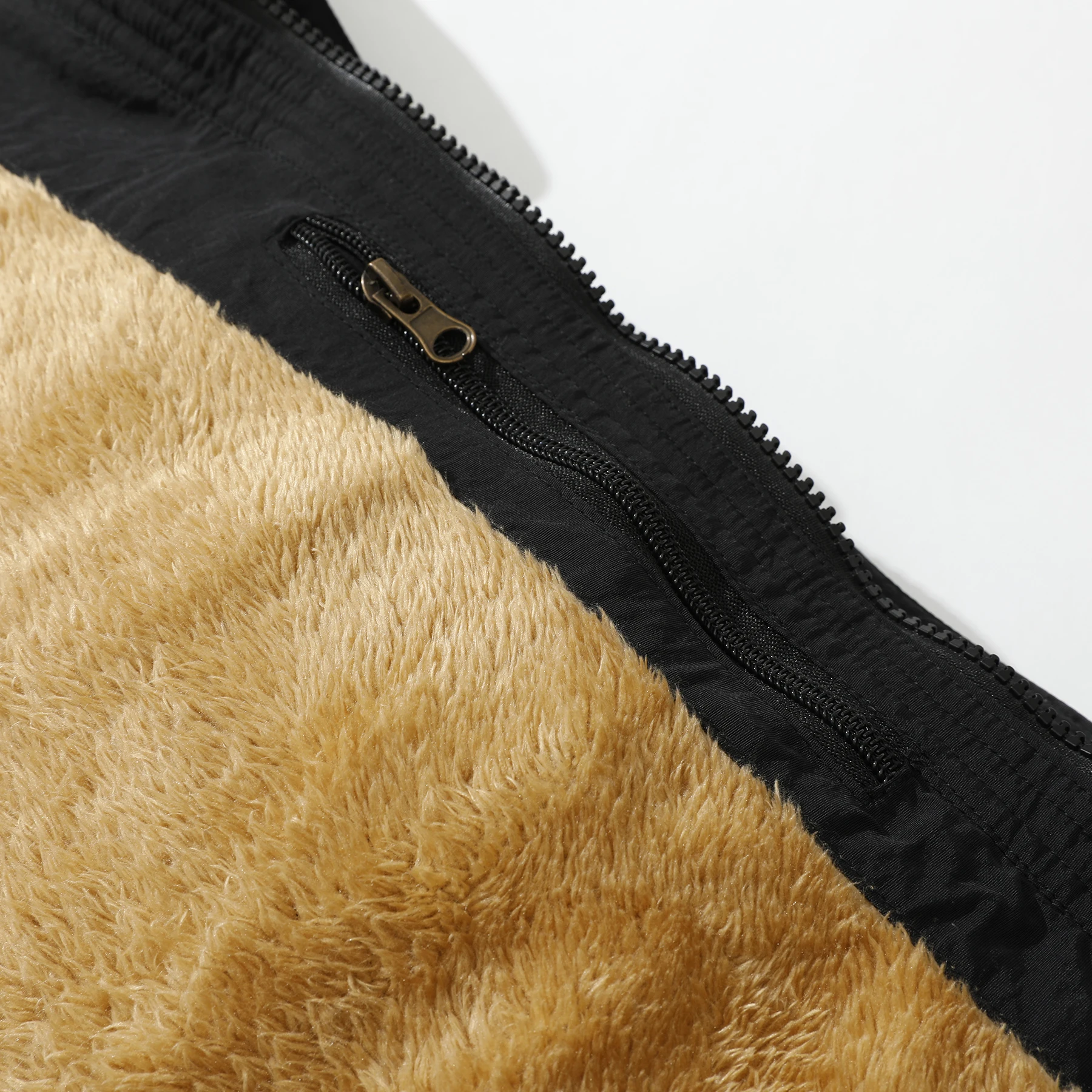 سترة بغطاء للرأس وقابلة للفصل وأكمام قابلة للفصل، معطف شتوي دافئ متعدد الجيوب #5