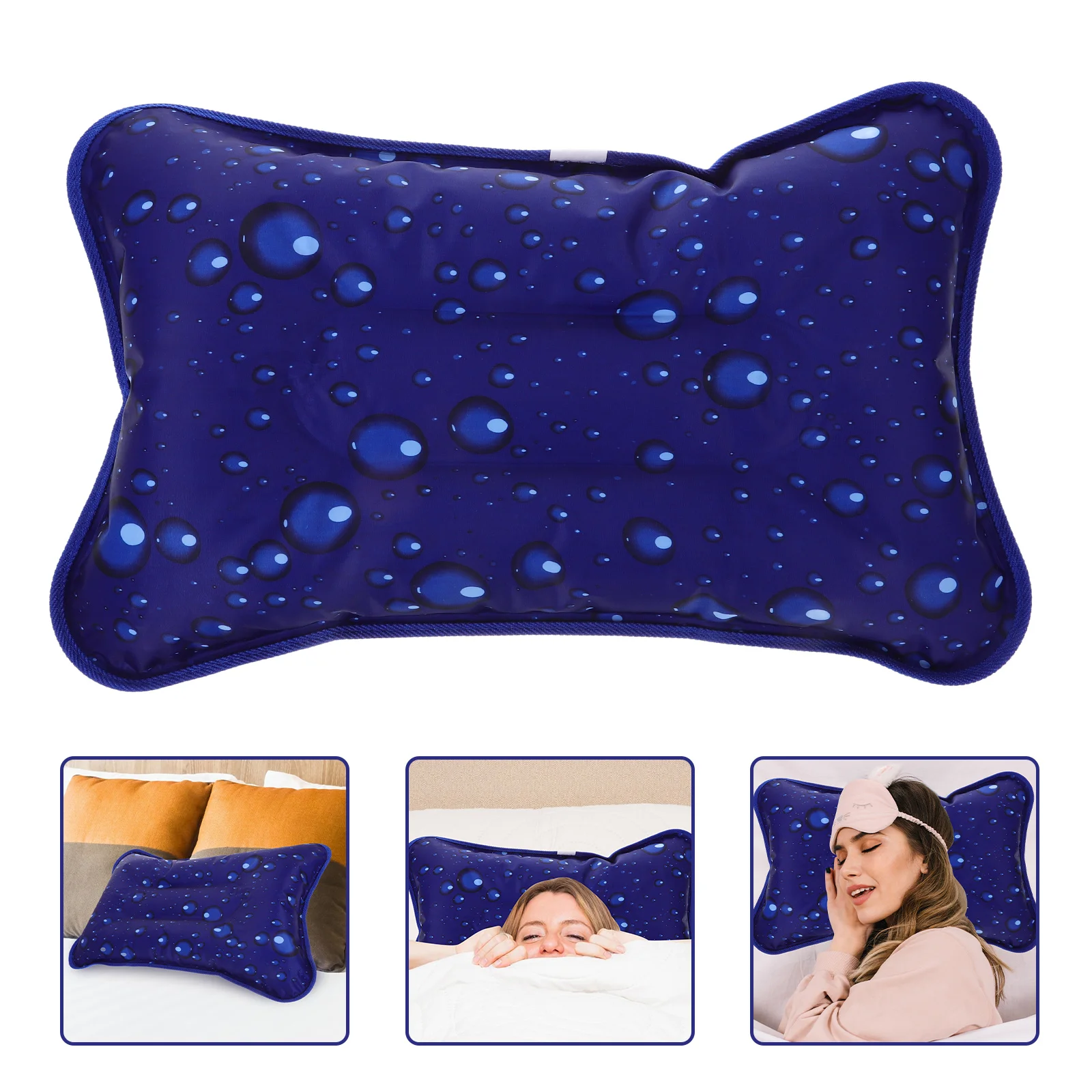 

Summer Cold Pillow Cooling Sleeping Travel Adult Comfortable Inflatable Coop Waterproof Polyester Surface Ice Inflatable Pillow