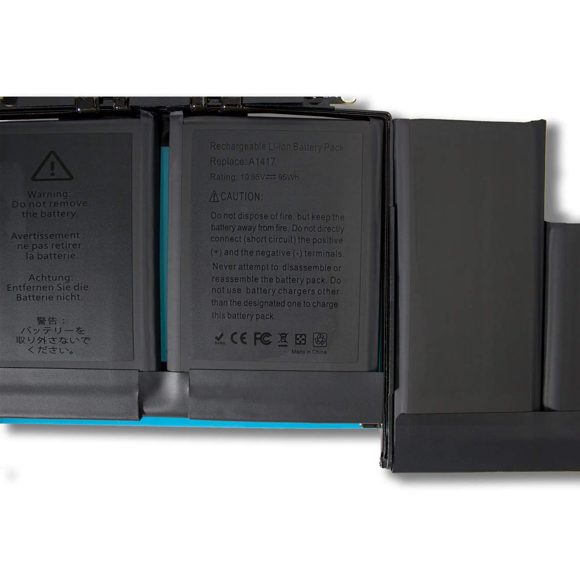8600mAh A1417 Battery for Apple 12 Year MC976CH/A MC975 A1398 A1417 Notebook Battery