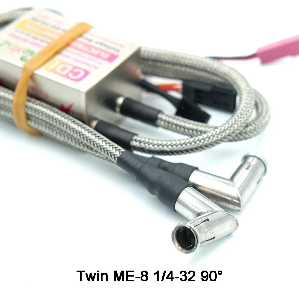 RCEXL NGK-ME-8 1/4-32 Accensione CDI Accenditore ME8 Cilindro singolo/doppio 90/ 120 gradi per motore a benzina RC DLE