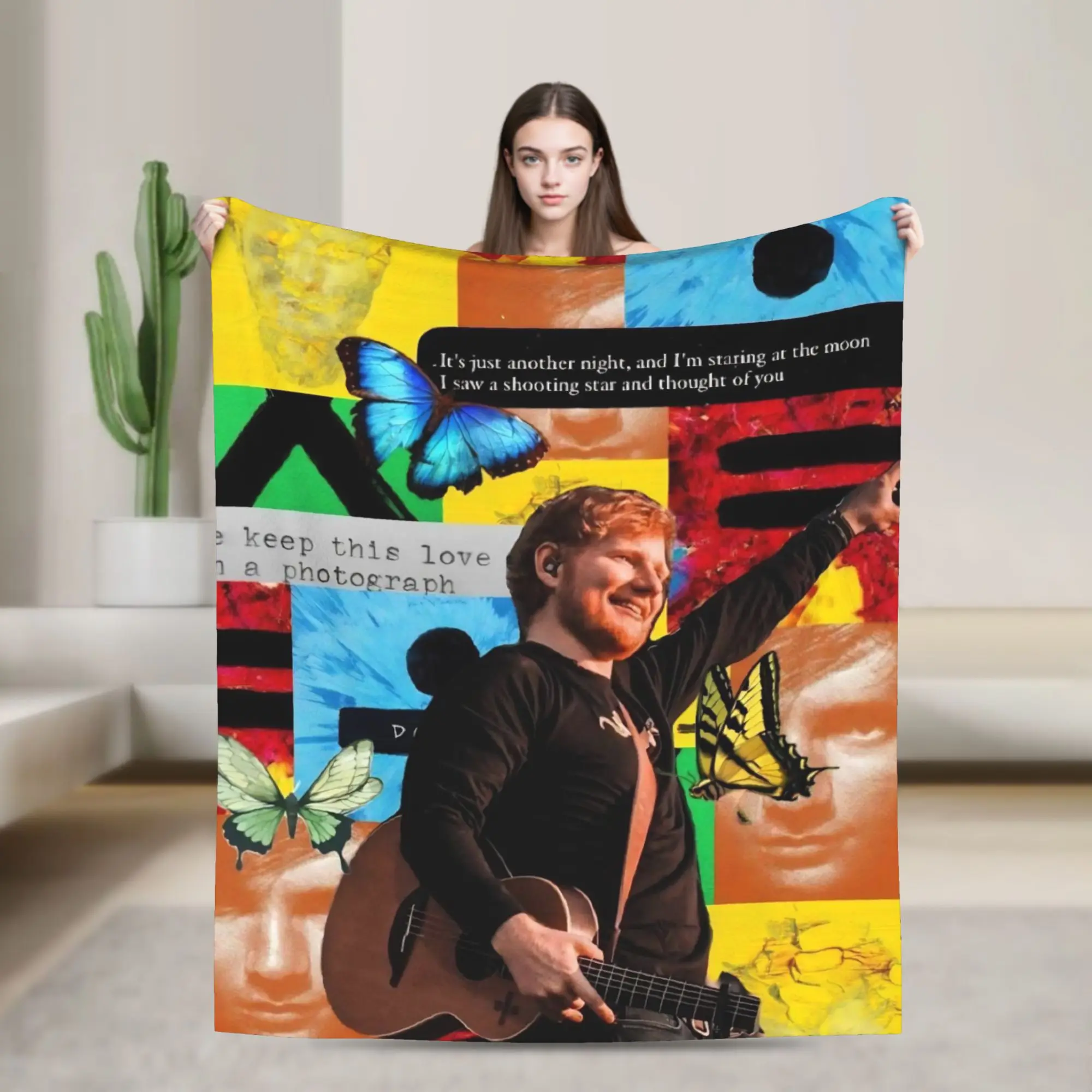 Ed Sheeraned حلقة جولة 2026 اكسسوارات بطانية سوبر مريحة رمي البطانيات للأريكة 50x60 بوصة أحجام متعددة الفراش يلقي