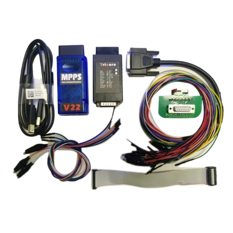 NEW-MPPS V22 Master Tricore+Multiboot+Breakout Tricore Cable+Bench Pinout Cable No Limit Perfect Kit