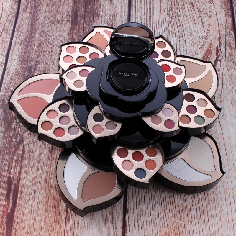 Black Rose Shape Multi-function Makeup Palette Profession Full Set Of Makeup Waterproof Lasting Cosmetic Set NEW TSLM2