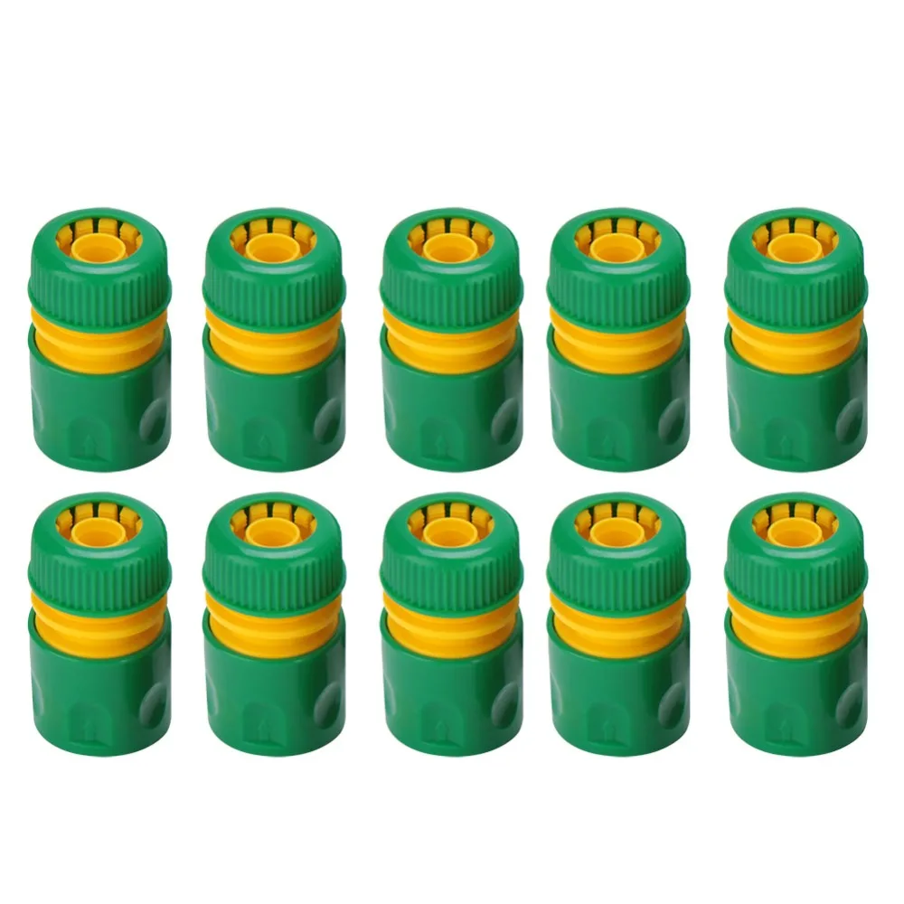 10PCS ABS Garden Hose Quick Connector Green 1/2 Inch Threaded Connection 1/2 Inch Hose Fitting Easy To Install