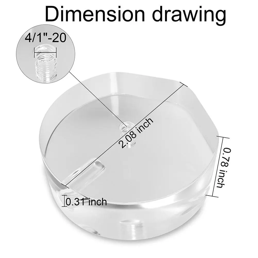 Adaptateur de trou de vis pour StarexhausMini V4 1/4, acrylique transparent, compatible satellite, adaptateur de trépied pour StarexhausInvite Ket Accesso