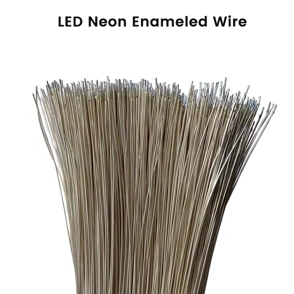 2000PCS Enameled Wire LED Neon Light Welding Wire 3/4/5/7/10/15cm Silver Color Middle Connector For 12V 24V Neon Lamp Soldering
