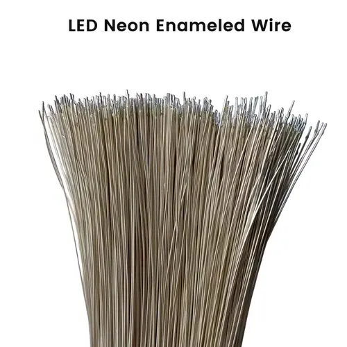 Imagen 2 del producto 2000 Uds alambre esmaltado luz de neón LED alambre de soldadura 3/4/5/7/10/15cm conector medio de Color plateado para soldadura de lámpara de neón de 12V 24V