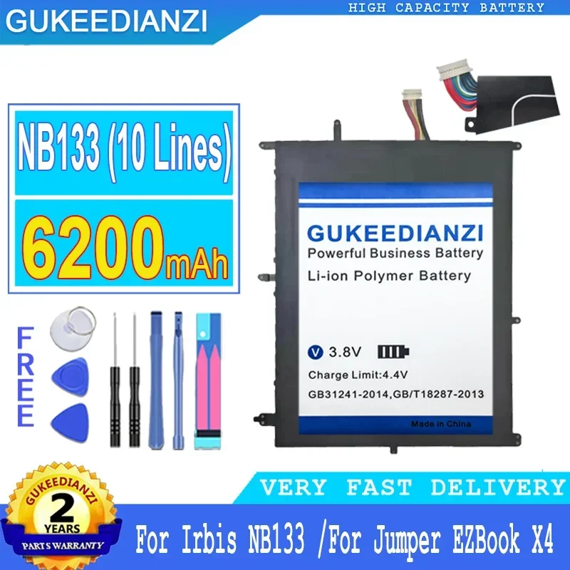 

6200mAh аккумулятор GUKEEDIANZI 31152200P HW-3487265 для Irbis NB133 NB131 для Jumper EZBook X4 для BBEN N14W TH140A